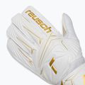 Detské brankárske rukavice Reusch Attrakt AB1 Solid Junior white/gold 4