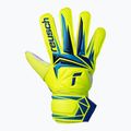 Detské brankárske rukavice Reusch Attrakt Solid Junior safety yellow/blue 2