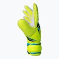 Detské brankárske rukavice Reusch Attrakt Solid Junior safety yellow/blue 4