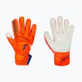 Detské brankárske rukavice Reusch Attrakt Solid Finger Support Junior shocking orange/blue
