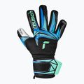 Detské brankárske rukavice Reusch Attrakt RE:GRIP NC Junior black/ocean light 3