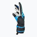 Detské brankárske rukavice Reusch Attrakt RE:GRIP NC Junior black/ocean light 5