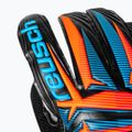 Brankárske rukavice Reusch Attrakt Solid black/aqua blue/shocking orange 6