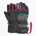 Detské lyžiarske rukavice Reusch Rocket GORE-TEX black/black melange/pink glo