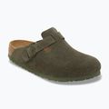 Šľapky BIRKENSTOCK Boston Suede Leather thyme