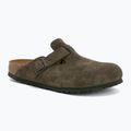Šľapky BIRKENSTOCK Boston Suede Leather thyme