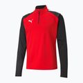PUMA Teamliga 1/4 Zip Top futbalová mikina červená/čierna 657236 01 6