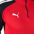 PUMA Teamliga 1/4 Zip Top futbalová mikina červená/čierna 657236 01 4
