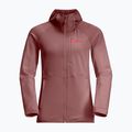 Dámska fleecová mikina Jack Wolfskin dámska fleecová bunda Kolbenberg Hooded Fz mineral red 7