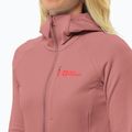Dámska fleecová mikina Jack Wolfskin dámska fleecová bunda Kolbenberg Hooded Fz mineral red 4