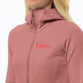 Dámska fleecová mikina Jack Wolfskin dámska fleecová bunda Kolbenberg Hooded Fz mineral red 3