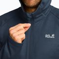Pánska trekingová mikina Jack Wolfskin Peak District Hooded Full Zip midnight sky 5