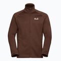 Pánska trekingová mikina Jack Wolfskin Peak District s celým zipsom hot chocolate 7