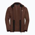 Pánska trekingová mikina Jack Wolfskin Peak District s celým zipsom hot chocolate 9