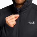 Pánska trekingová mikina Jack Wolfskin Peak District Hooded Full Zip black 5
