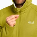 Pánska trekingová mikina Jack Wolfskin Peak District Hooded Full Zip chartreuse 5