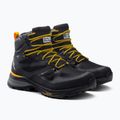 Jack Wolfskin pánske trekové topánky Force Striker Texapore Mid black/burly yellow xt 4038823 5