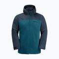 Jack Wolfskin pánska bunda do dažďa Taubenberg modrá 1115311_4133_006 9