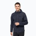 Jack Wolfskin pánska softshellová bunda Bornberg Hoody navy blue 1307471_1010