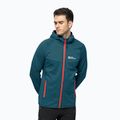 Pánska fleecová mikina Jack Wolfskin Hydro Grid Hooded FZ modrá 1710002