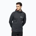 Pánska fleecová mikina Jack Wolfskin Hydro Grid Hooded FZ šedá 1710002