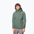 Jack Wolfskin dámska bunda do dažďa Stormy Point 2L zelená 1111202