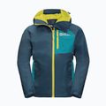 Detská bunda do dažďa Jack Wolfskin Active Hike navy blue-green 1609251