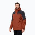 Jack Wolfskin pánska bunda do dažďa Romberg 3v1 carmine