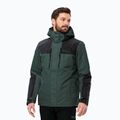 Jack Wolfskin pánska bunda do dažďa Jasper 3v1 black olive