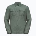 Pánske trekové tričko Jack Wolfskin Barrier L/S hedge green 5