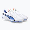 PUMA King Ultimate MXSG pánske kopačky puma white/puma black/blue glimmer/ultra orange 4