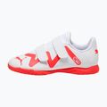 PUMA Future Play IT V Jr detské kopačky puma white/fire orchid 11