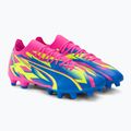PUMA Ultra Match Energy FG/AG pánske kopačky luminous pink/yellow alert/ultra blue 4