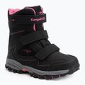 Detské snehové topánky KangaROOS K-Robi KTX jet black/daisy pink