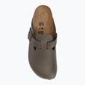 BIRKENSTOCK žabky Boston NL Narrow hladká koža betónová sivá 5
