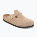 Šľapky BIRKENSTOCK Boston Suede Leather sandcastle