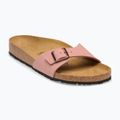 Dámske šľapky BIRKENSTOCK Madrid Birkibuc Úzke ružová hlinená