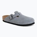 Šľapky BIRKENSTOCK Boston Suede Leather stone blue