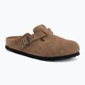 Šľapky BIRKENSTOCK Boston Suede Leather dark tea