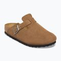 Šľapky BIRKENSTOCK Boston Suede Leather dark tea
