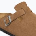 Šľapky BIRKENSTOCK Boston Suede Leather dark tea 6