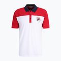 Pánske polo tričko FILA Lianshan Blocked bright white-true red 5