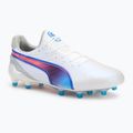 Futbalová obuv/ kopačky PUMA King Ultimate FG/AG puma white/bluemazing/flat light grey/sunset glow