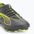 Detské kopačky PUMA Ultra 5 Match FG/AG Jr matná stará strieborná/žltá výstražná/puma stará strieborná 7