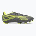 Kopačky PUMA Ultra 5 Play FG/AG matná stará strieborná/žltá výstraha/puma stará strieborná  2