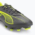 Kopačky PUMA Ultra 5 Play FG/AG matná stará strieborná/žltá výstraha/puma stará strieborná  7
