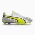 Pánske kopačky PUMA King Ultimate Forever FG/AG biela šedá/electric lime/puma white/flat light gray 2