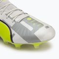 Pánske kopačky PUMA King Ultimate Forever FG/AG biela šedá/electric lime/puma white/flat light gray 7
