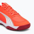 Detské hádzanárské topánky PUMA Accelerate Jr glowing red/white/dark crimson/black 7