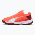 Detské hádzanárské topánky PUMA Accelerate Jr glowing red/white/dark crimson/black 9